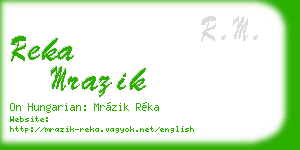 reka mrazik business card