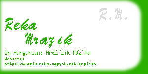 reka mrazik business card